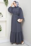 Aksa Ferace Elbise Gri