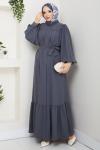 Aksa Ferace Elbise Gri