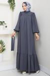 Aksa Ferace Elbise Gri