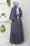 Aksa Ferace Elbise Gri