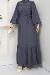 Aksa Ferace Elbise Gri