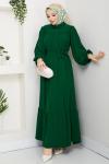 Aksa Ferace Elbise Yeşil