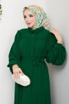 Aksa Ferace Elbise Yeşil