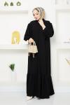 Aksa Ferace Elbise Siyah