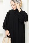 Aksa Ferace Elbise Siyah
