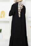 Aksa Ferace Elbise Siyah