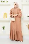Aksa Ferace Elbise Camel