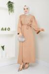 Merva Ferace Elbise Camel