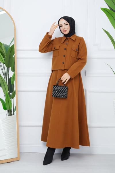 Nevra kaşe Takım Camel