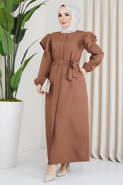 Sera Ferace Elbise Acıkahve