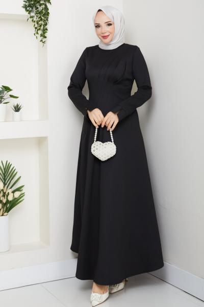 Scuba Elbise Siyah