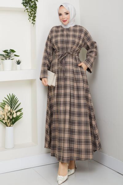 Çağla Elbise Camel