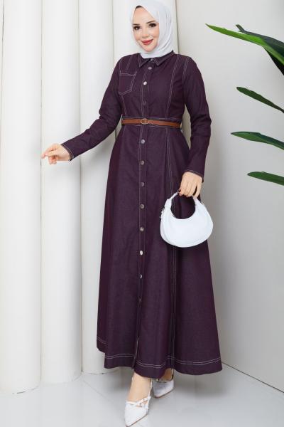 Pelin Elbise Mor