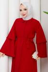 Ezel Ferace Elbise Kırmızı