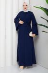 Ezel Ferace Elbise Lacivert