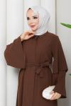 Ezel Ferace Elbise Kahve