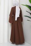 Ezel Ferace Elbise Kahve