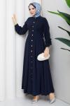 Nihan Elbise Lacivert