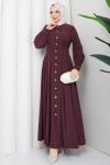 Nihan Elbise Bordo