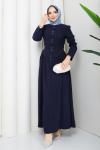 Feride Elbise Lacivert