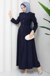 Feride Elbise Lacivert