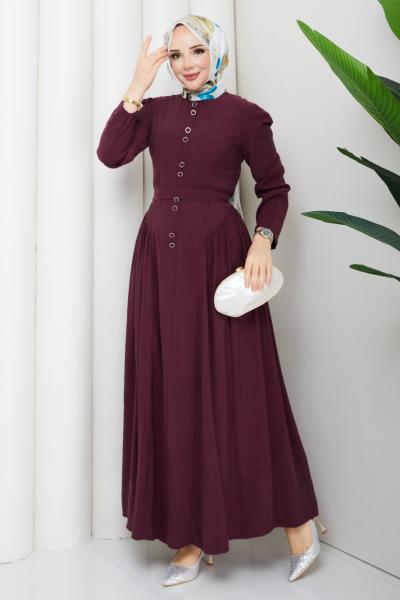 Feride Elbise Bordo