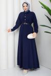 Rüveyda Elbise Lacivert