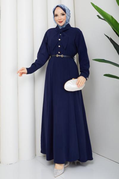 Rüveyda Elbise Lacivert