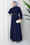 Rüveyda Elbise Lacivert