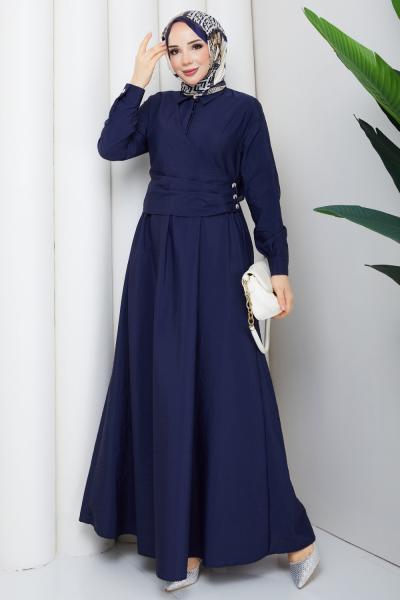 Ceylan Elbise Lacivert