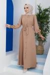 Narin Ferace Elbise Camel