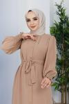 Narin Ferace Elbise Camel