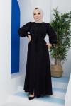 Narin Ferace Elbise Siyah