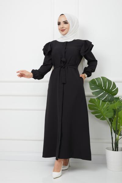Sera Ferace Elbise Siyah
