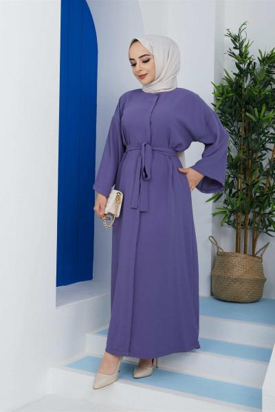 Lale Ferace Elbise Lila
