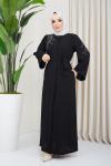 Yeni Ferace Elbise Siyah