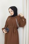Pırlanta Elbise Kahverengi