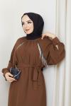 Pırlanta Elbise Kahverengi