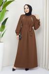 Pırlanta Elbise Kahverengi