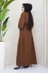 Pırlanta Elbise Kahverengi