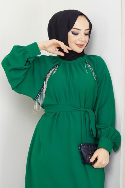 Pırlanta Elbise Yeşil