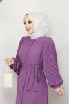 Ferace Elbise Piliseli Lila