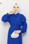 Büşra Ferace Elbise Mavi