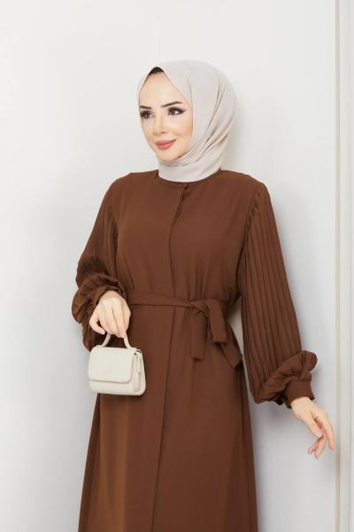 Ferace Elbise Piliseli Acıkahve