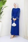 Ela Ferace Elbise Mavi