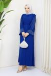 Ela Ferace Elbise Mavi