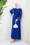 Ela Ferace Elbise Mavi