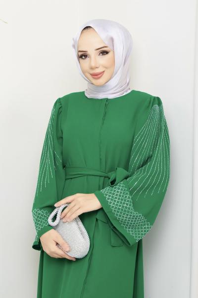 Ela Ferace Elbise Yeşil