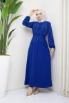 Manolya Ferace Elbise Mavi