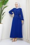 Manolya Ferace Elbise Mavi